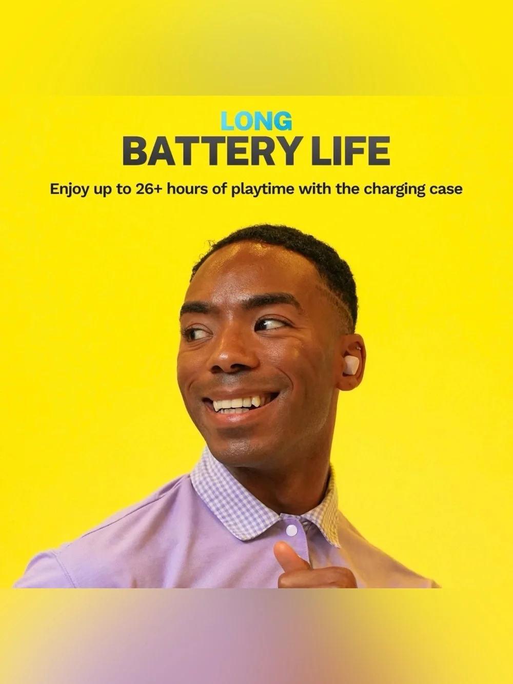 JLAB GO POP+ True Wireless EARBUDS~35+Hours Play~CUSTOM SOUND+BASS BOOST *LILAC